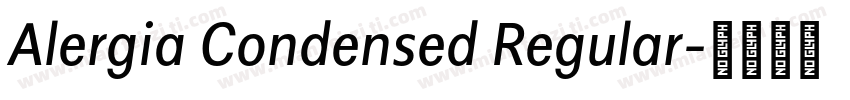 Alergia Condensed Regular字体转换